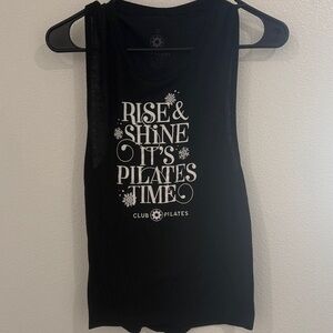 Club Pilates Women’s Black Muscle Tee - Rise & Shine Pilates